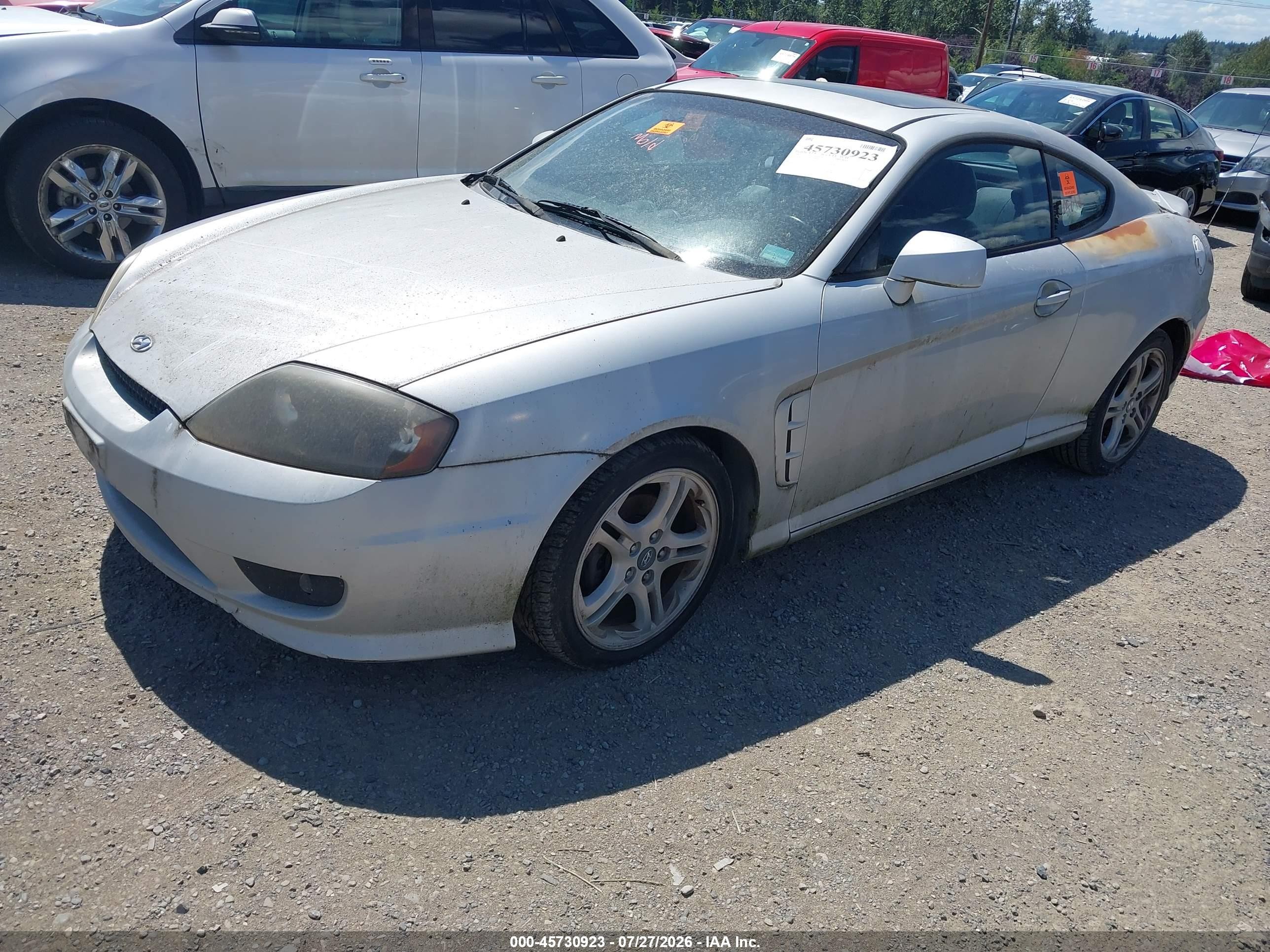2006 Hyundai Tiburon Gt/gt Limited/se Gray vin: KMHHN65F86U190860