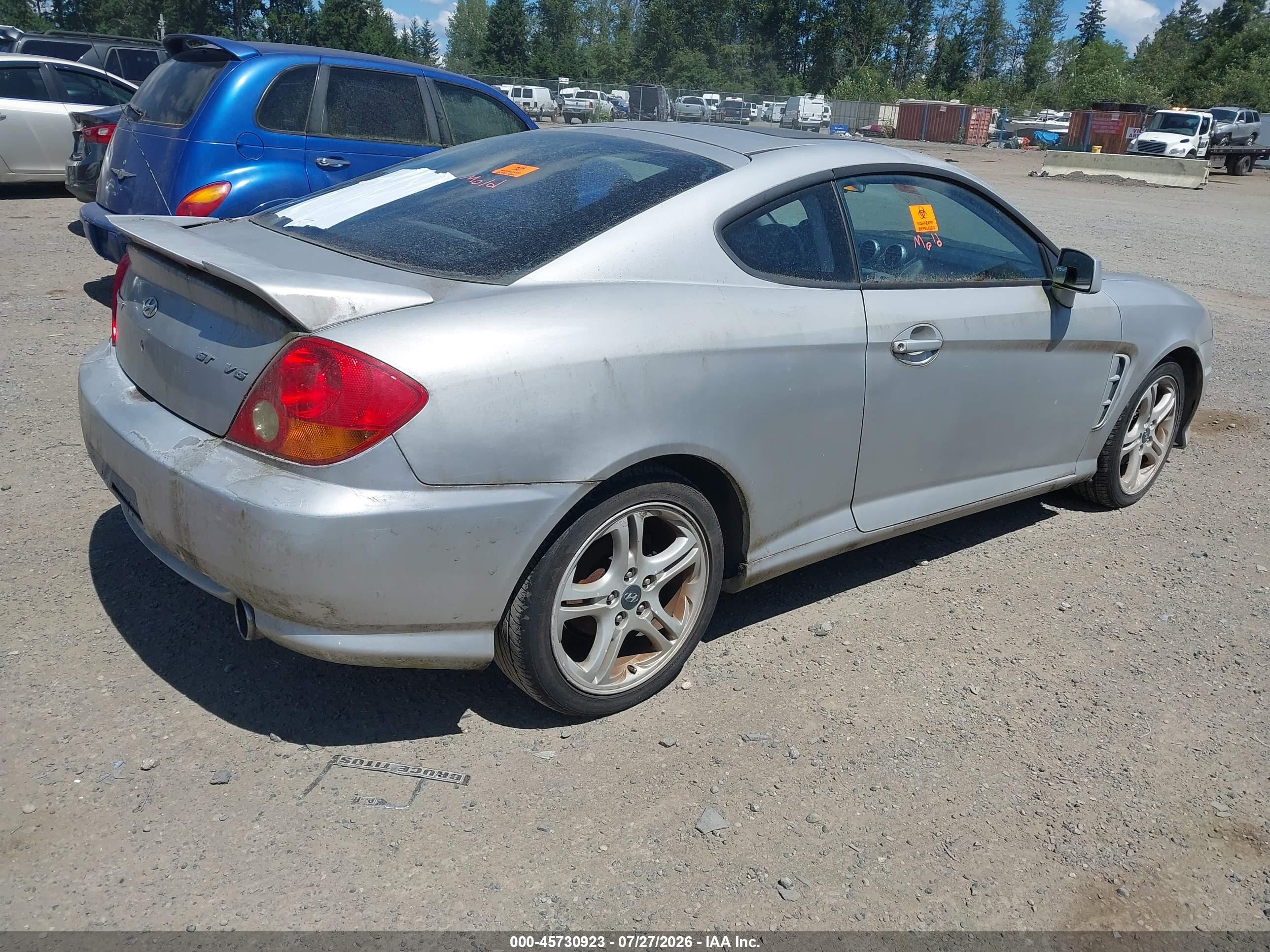 2006 Hyundai Tiburon Gt/gt Limited/se Gray vin: KMHHN65F86U190860