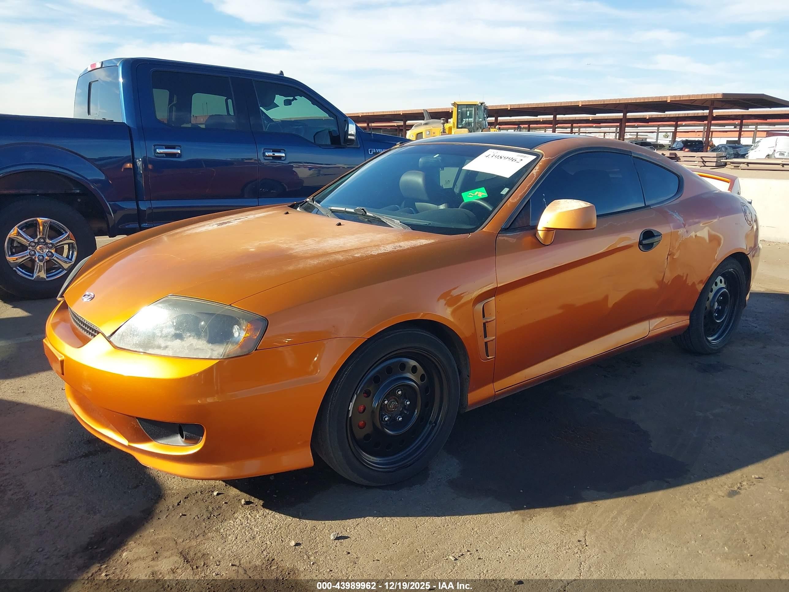 2006 Hyundai Tiburon Gt/gt Limited/se Orange vin: KMHHN65F86U202800
