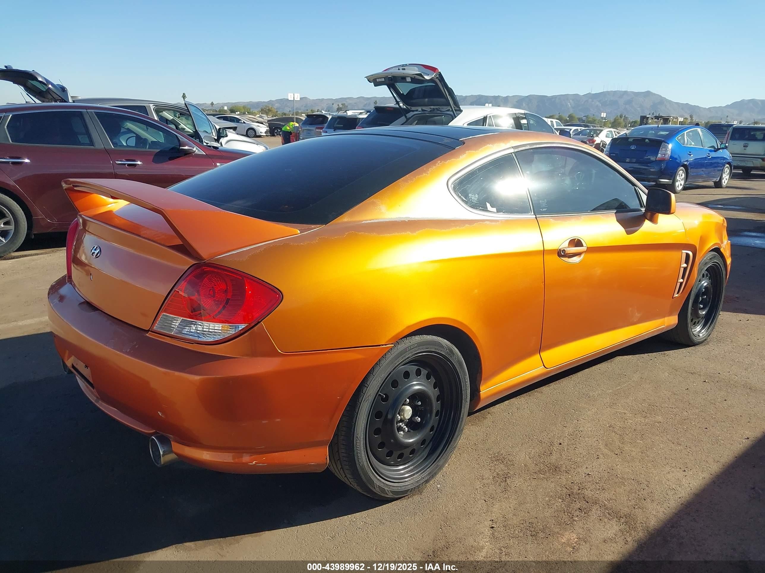 2006 Hyundai Tiburon Gt/gt Limited/se Orange vin: KMHHN65F86U202800