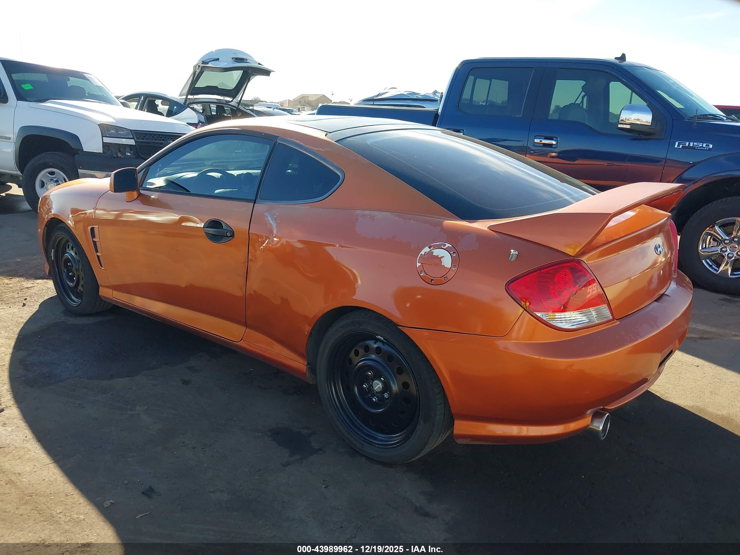 2006 Hyundai Tiburon Gt/gt Limited/se Orange vin: KMHHN65F86U202800