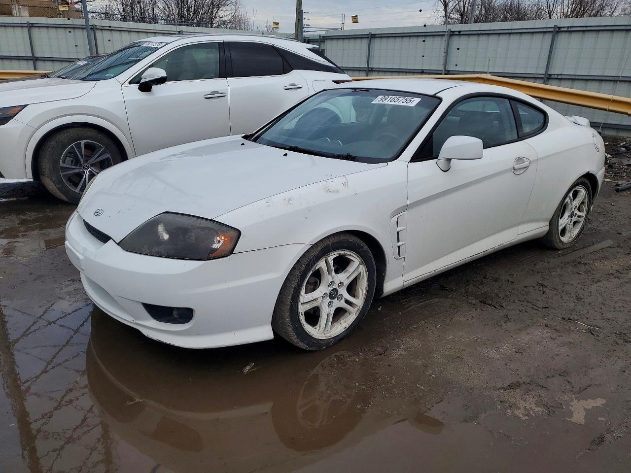 2006 Hyundai Tiburon Gt Белый vin: KMHHN65F86U208161
