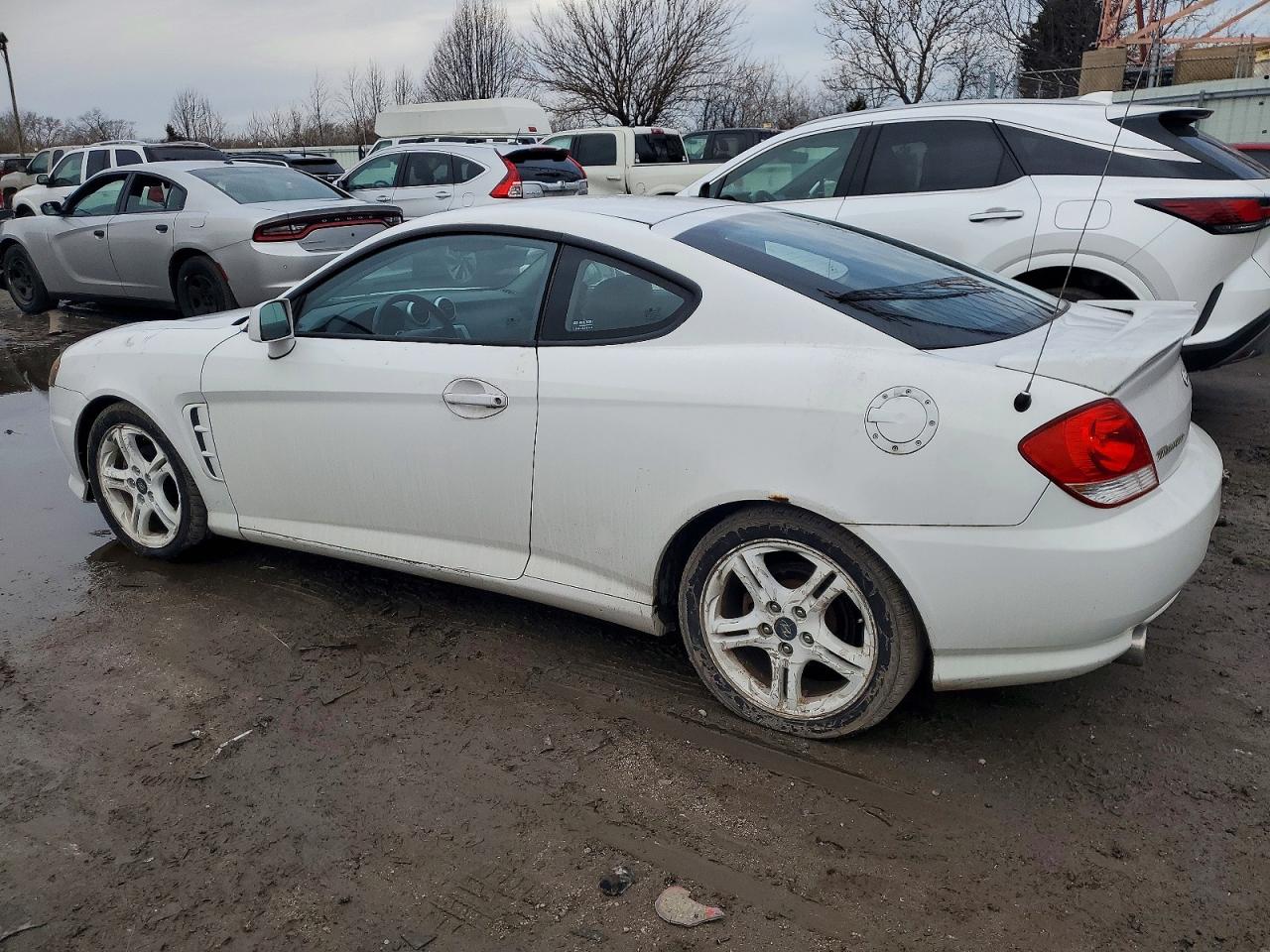 2006 Hyundai Tiburon Gt White vin: KMHHN65F86U208161