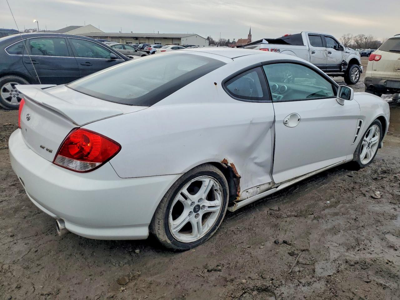 2006 Hyundai Tiburon Gt White vin: KMHHN65F86U208161