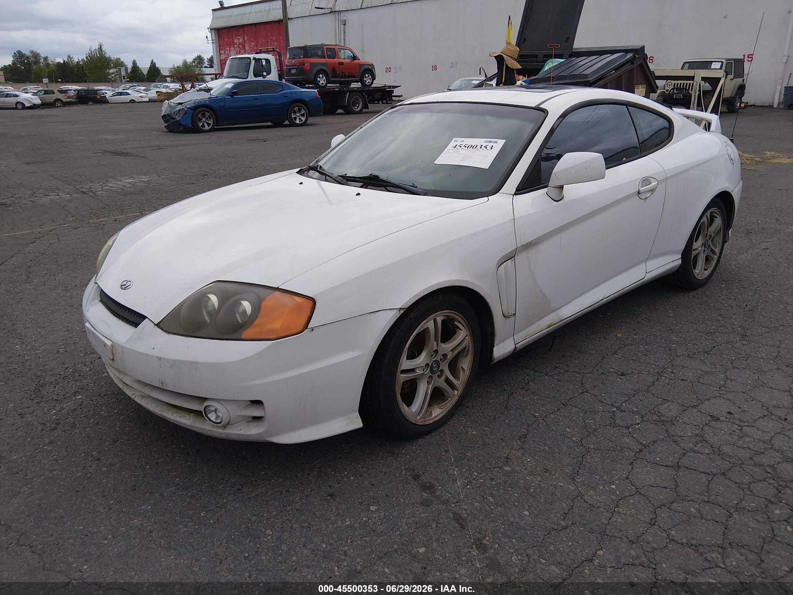 2004 Hyundai Tiburon Gt V6/gt V6 Special Edition White vin: KMHHN65F94U125948