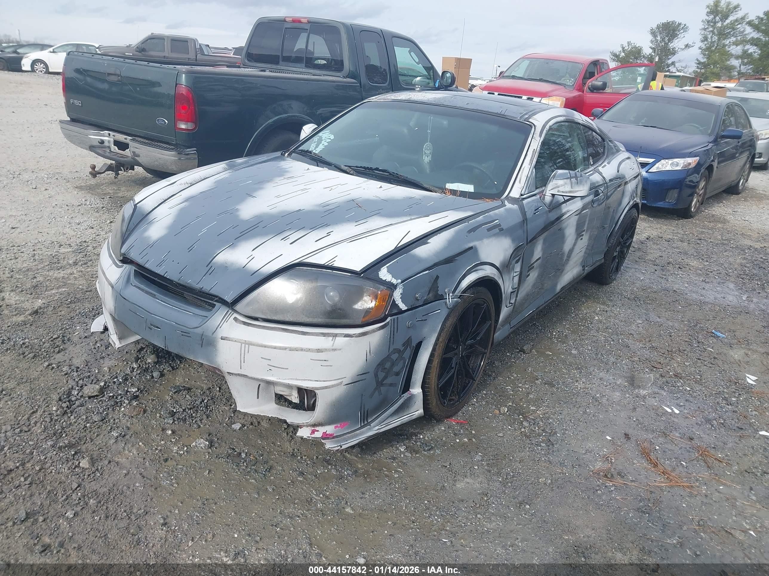 2005 Hyundai Tiburon Gt/se Gray vin: KMHHN65F95U167571