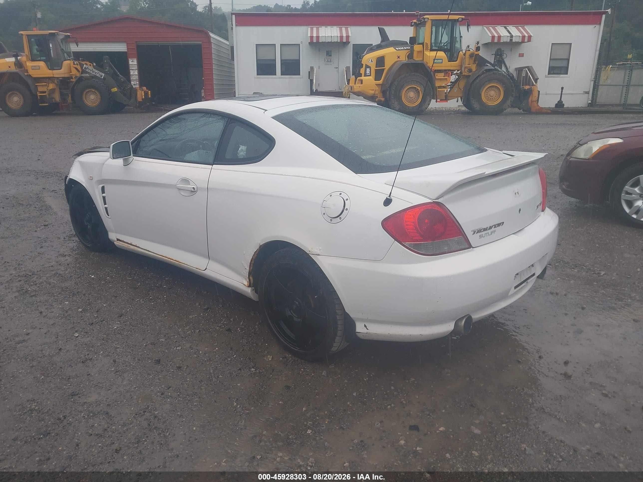 2006 Hyundai Tiburon Gt/gt Limited/se White vin: KMHHN65F96U225728