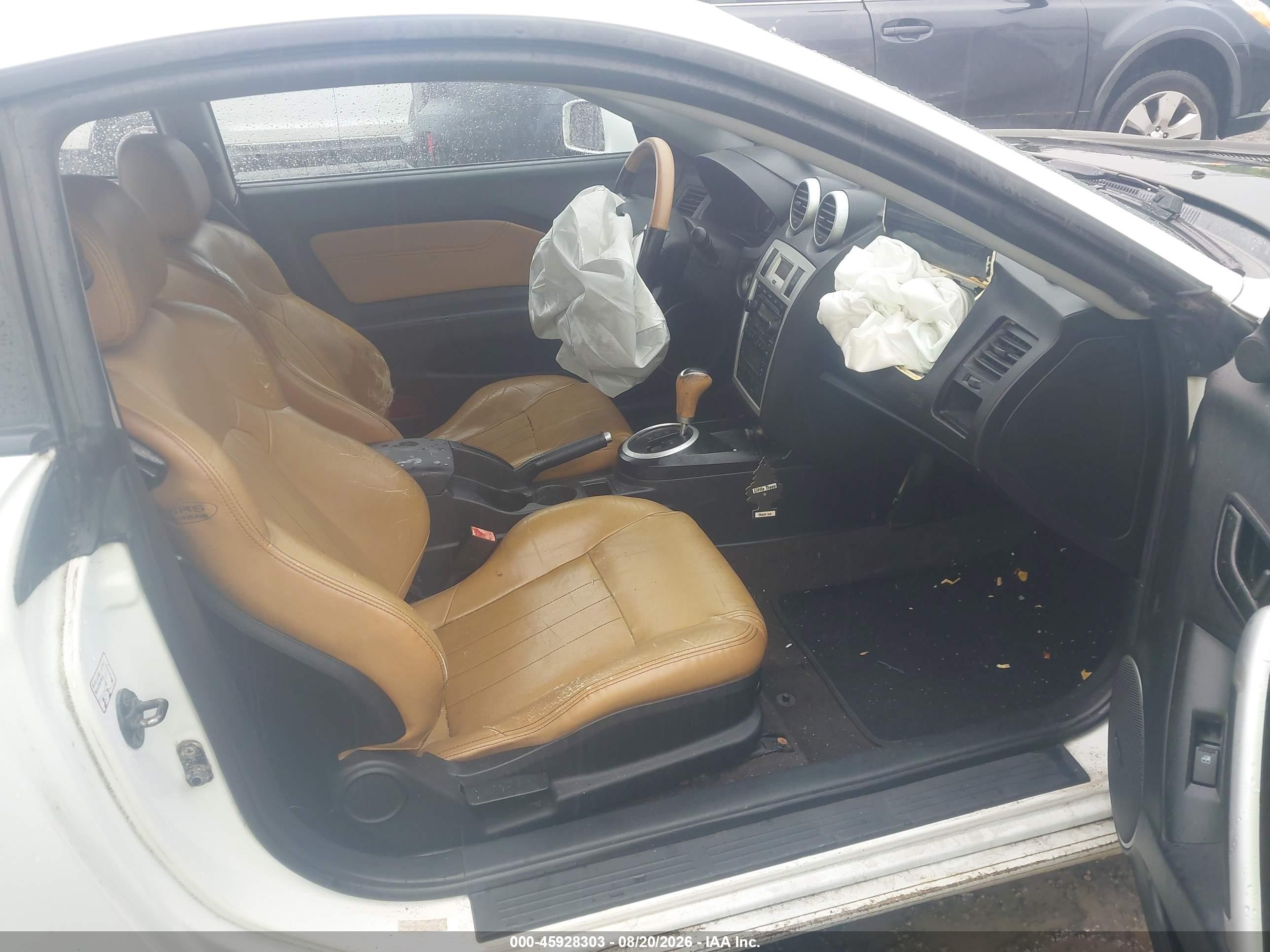 2006 Hyundai Tiburon Gt/gt Limited/se White vin: KMHHN65F96U225728