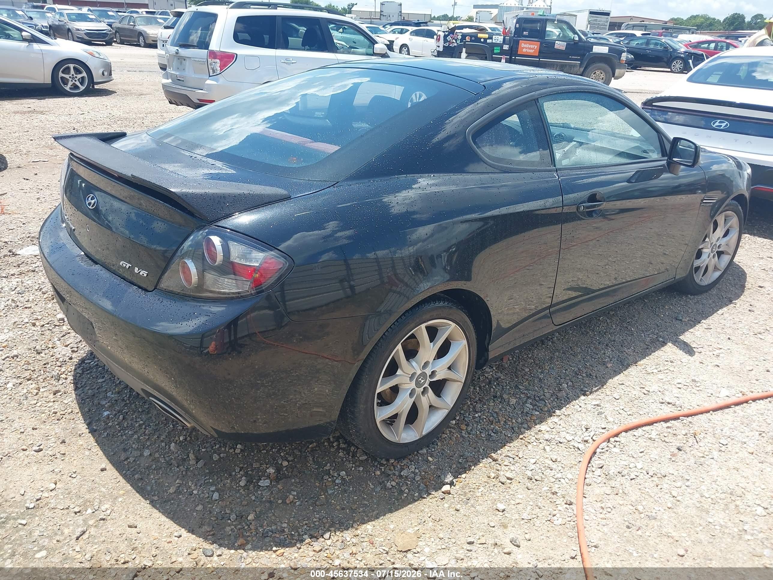 2008 Hyundai Tiburon Gt/gt Limited/se Black vin: KMHHN66F18U270289