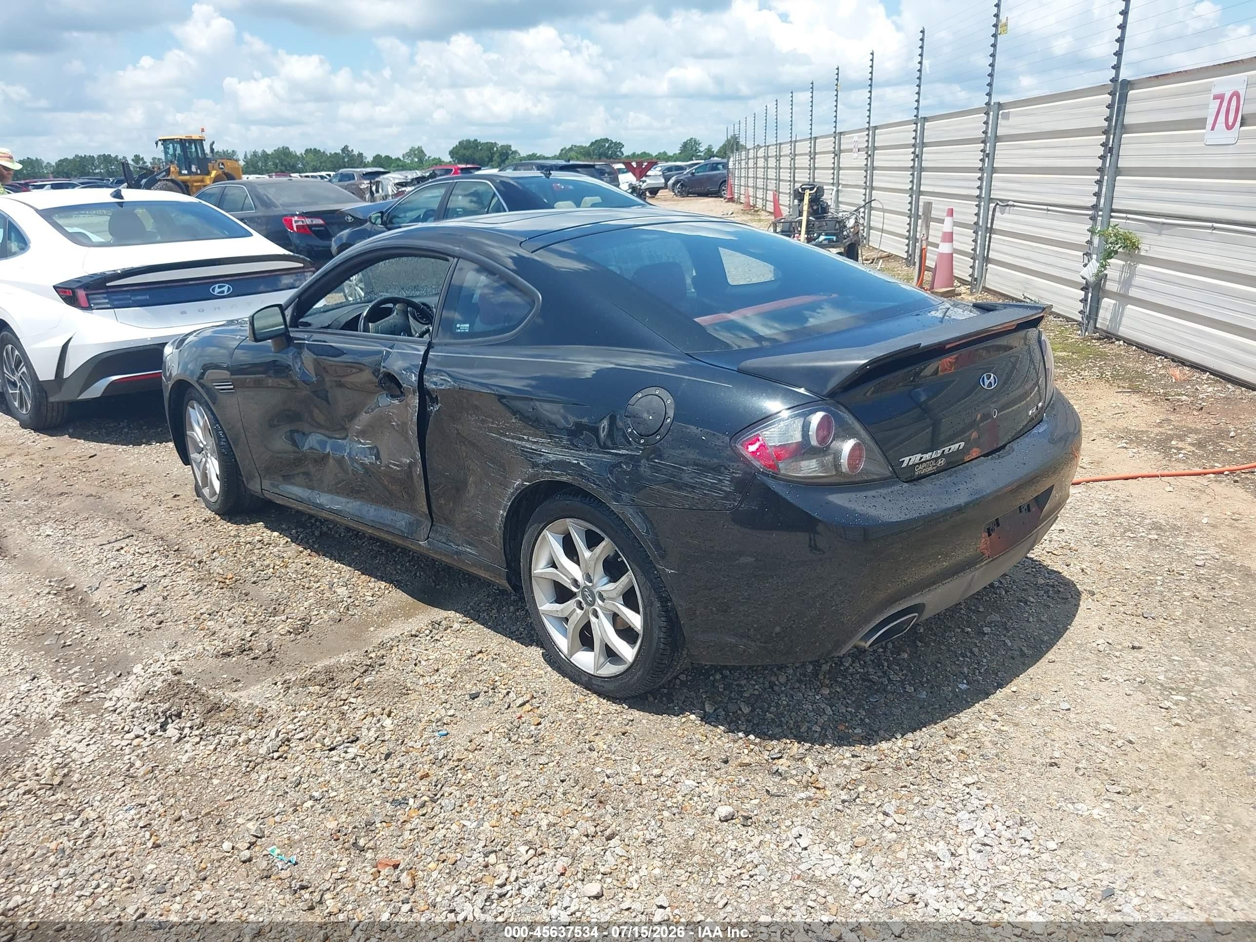 2008 Hyundai Tiburon Gt/gt Limited/se Black vin: KMHHN66F18U270289
