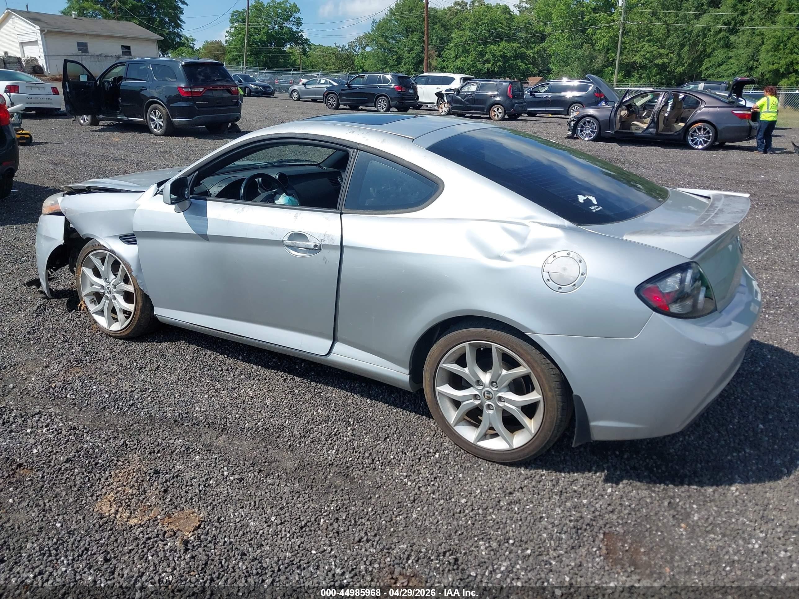 2008 Hyundai Tiburon Gt/gt Limited/se Silver vin: KMHHN66F18U271748