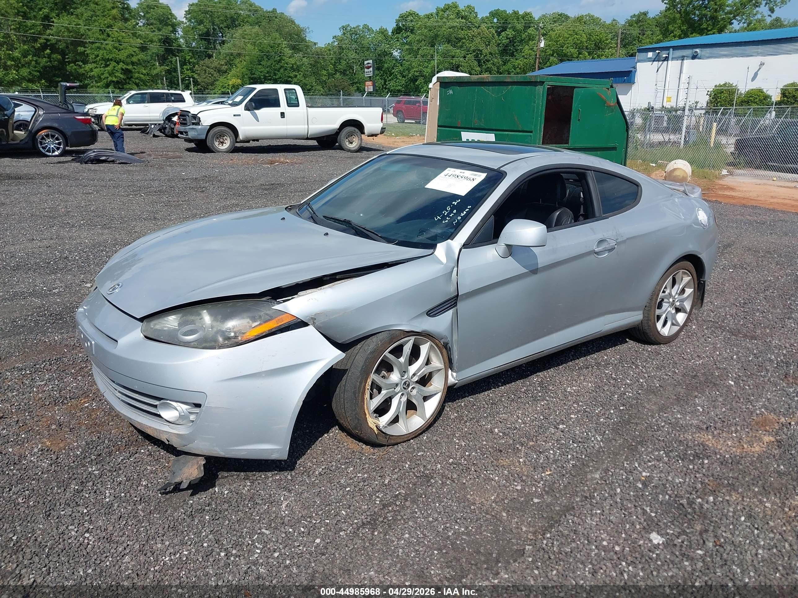 2008 Hyundai Tiburon Gt/gt Limited/se Silver vin: KMHHN66F18U271748