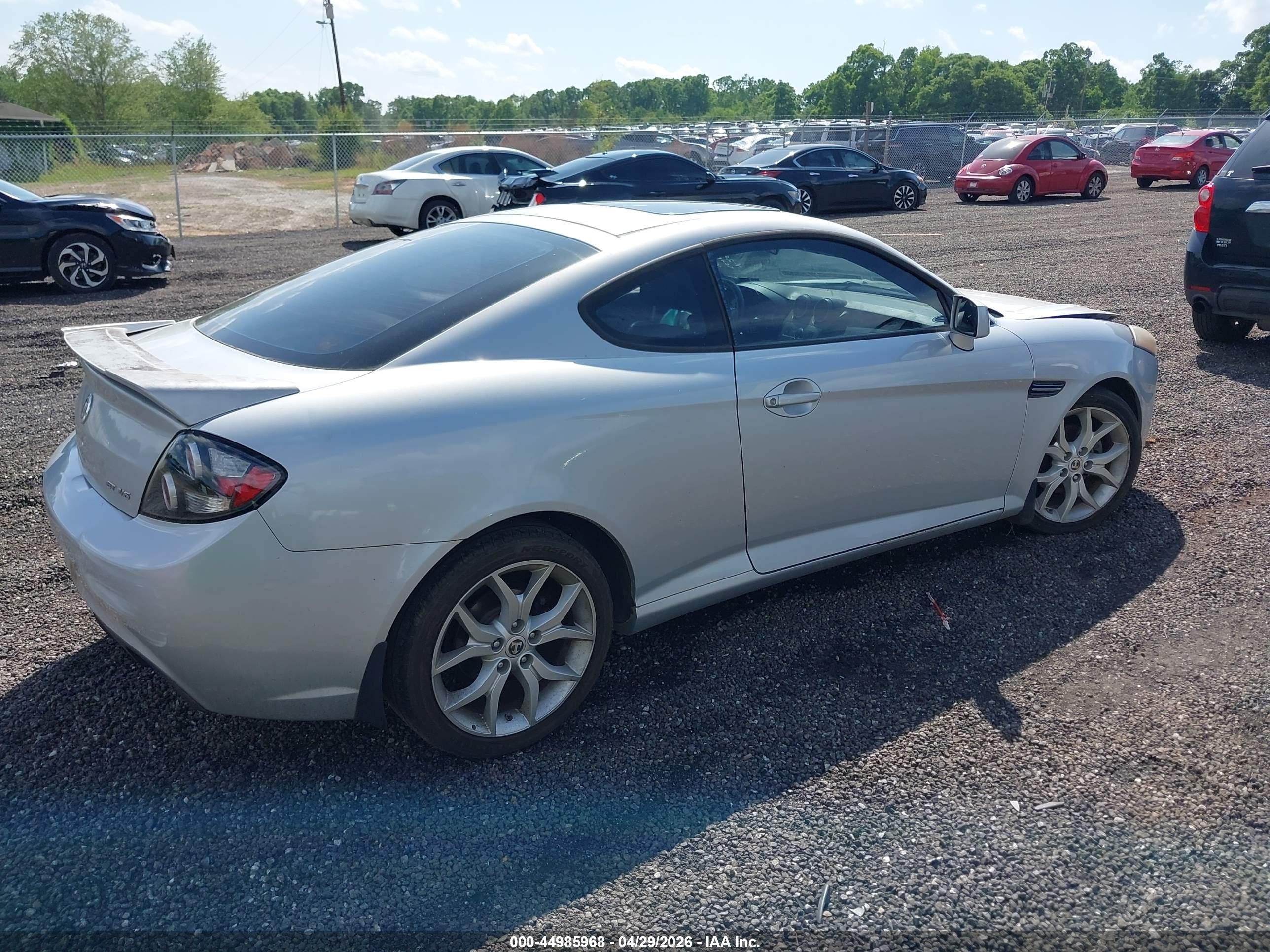 2008 Hyundai Tiburon Gt/gt Limited/se Silver vin: KMHHN66F18U271748