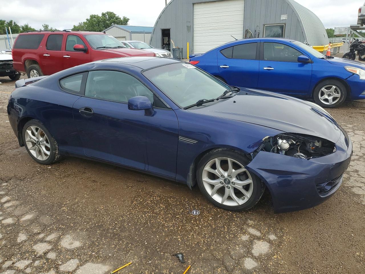 2007 Hyundai Tiburon Gt Blue vin: KMHHN66F27U249207
