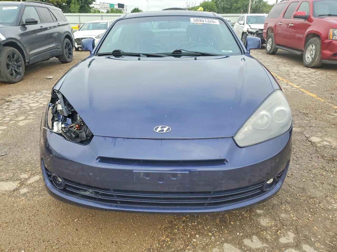 2007 Hyundai Tiburon Gt Blue vin: KMHHN66F27U249207