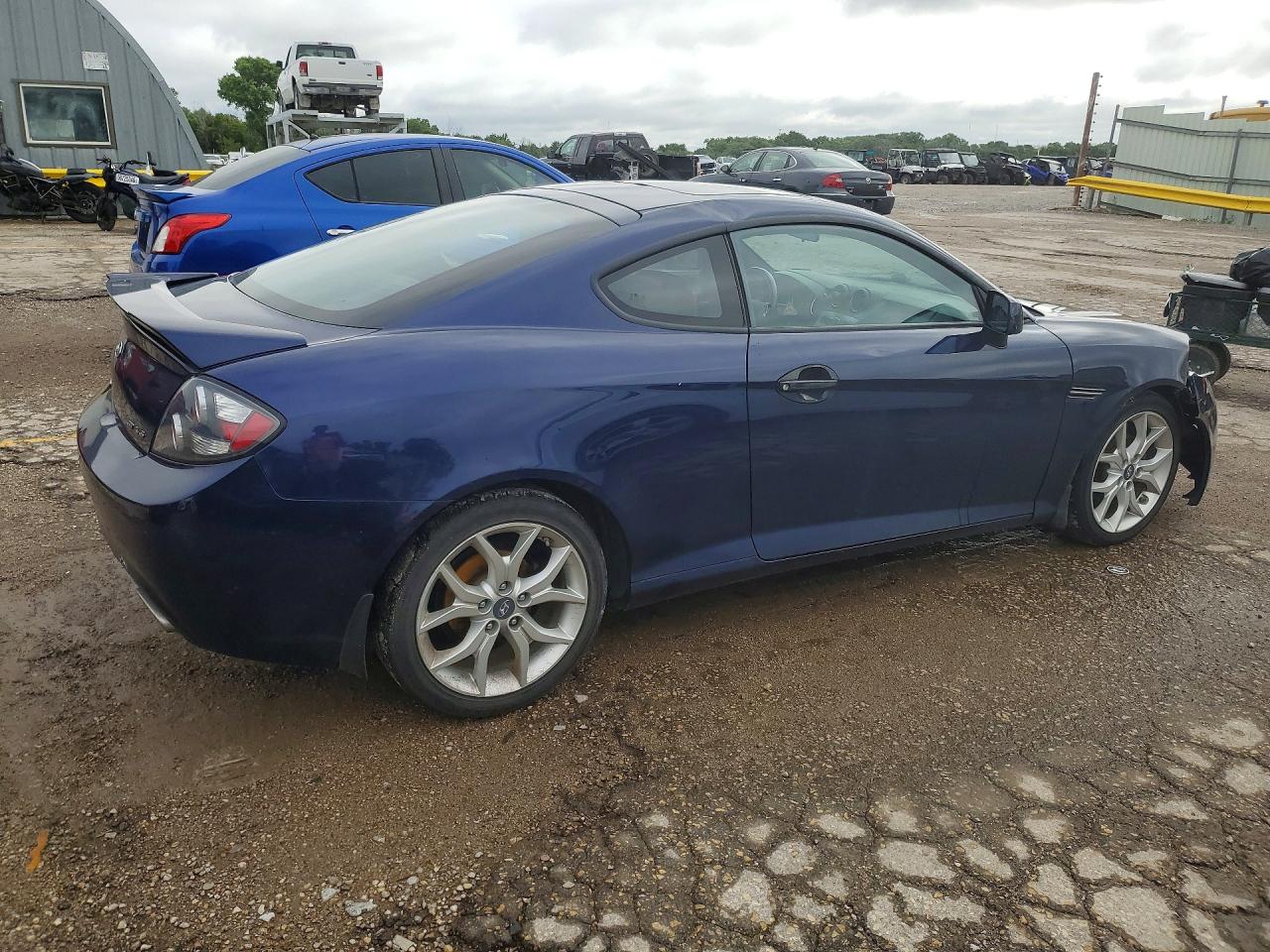 2007 Hyundai Tiburon Gt Blue vin: KMHHN66F27U249207