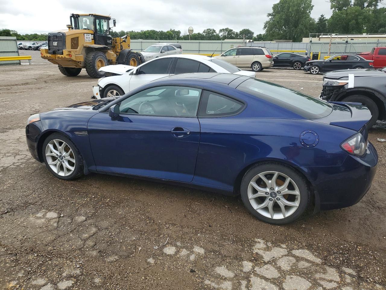 2007 Hyundai Tiburon Gt Blue vin: KMHHN66F27U249207