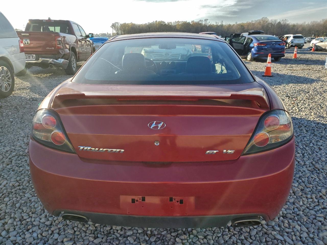 2007 Hyundai Tiburon Gt Красный vin: KMHHN66F27U255380