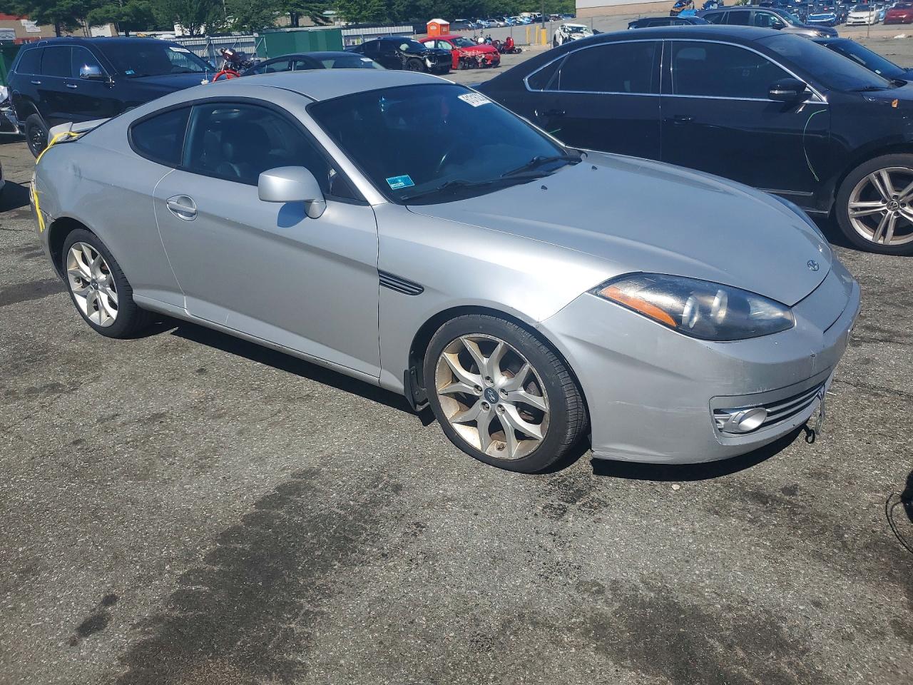 2008 Hyundai Tiburon Gt Silver vin: KMHHN66F28U271788