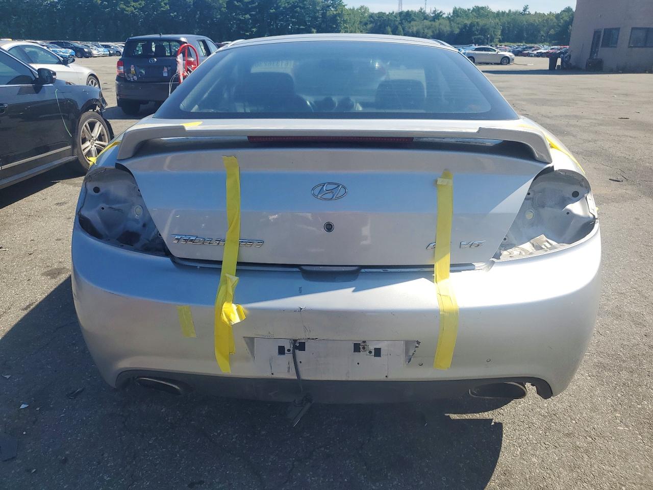 2008 Hyundai Tiburon Gt Silver vin: KMHHN66F28U271788