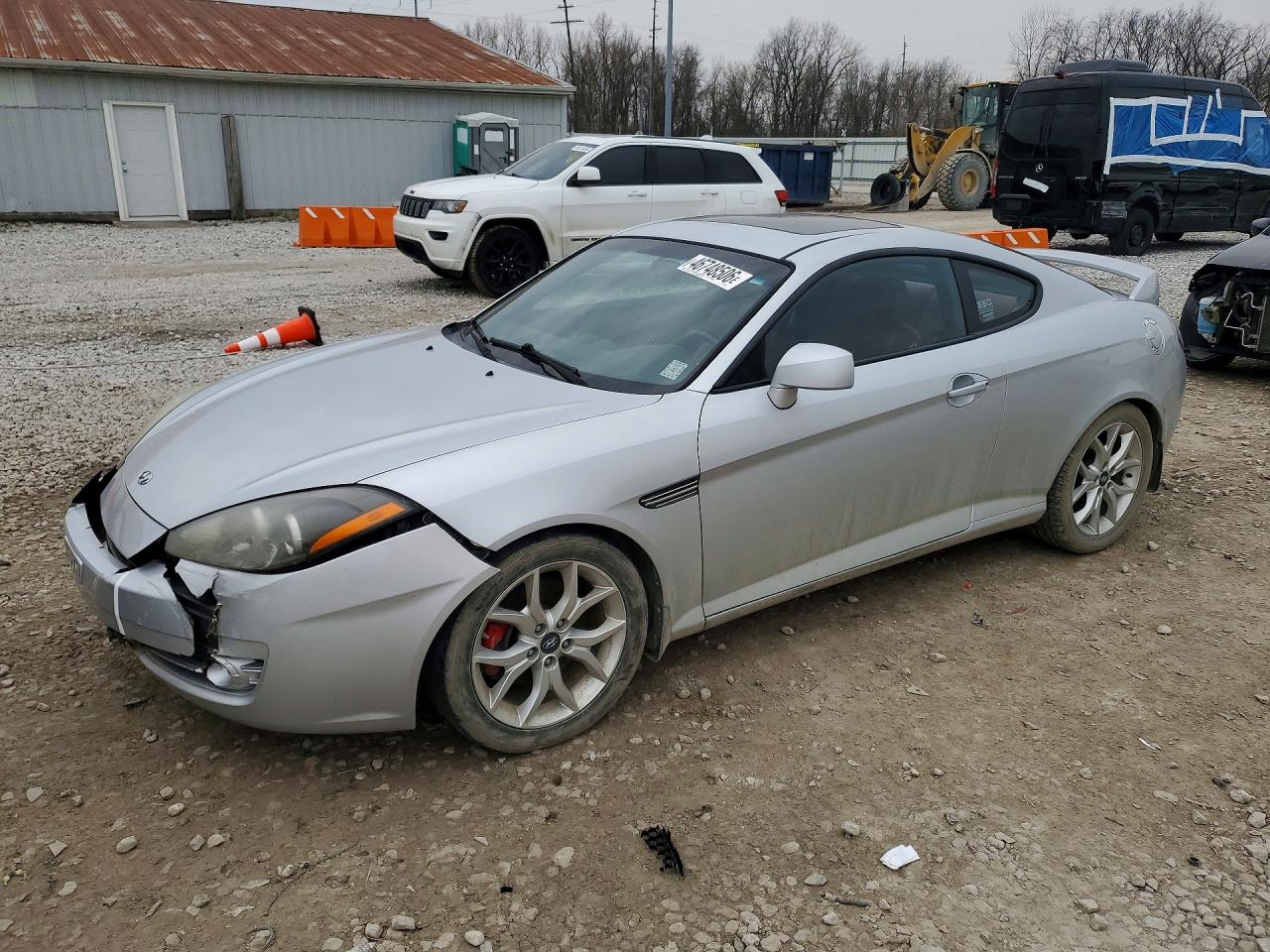 2007 Hyundai Tiburon Gt Silver vin: KMHHN66F37U235090