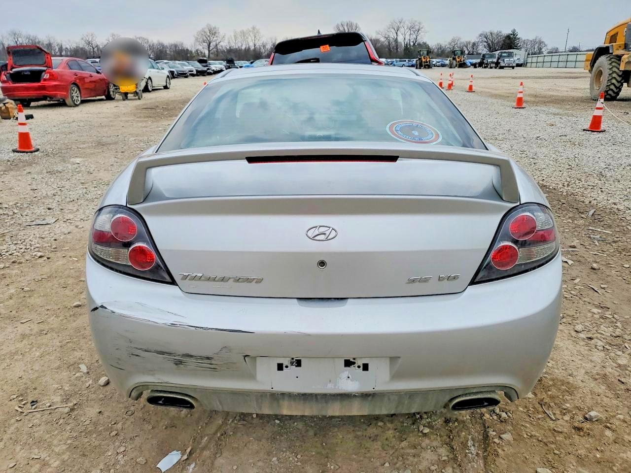 2007 Hyundai Tiburon Gt Silver vin: KMHHN66F37U235090