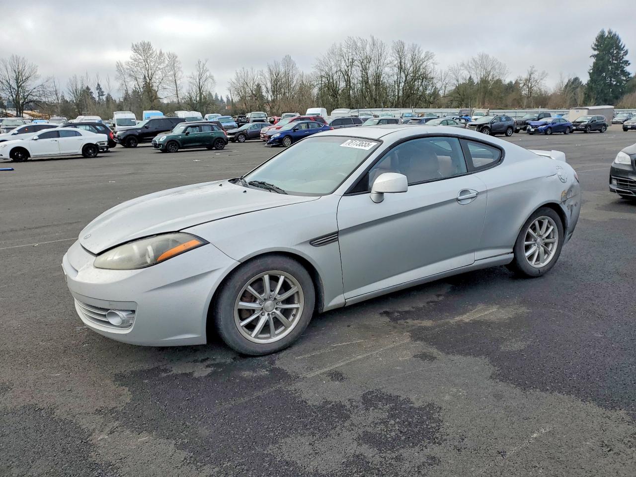 2007 Hyundai Tiburon Gt Silver vin: KMHHN66F37U245201