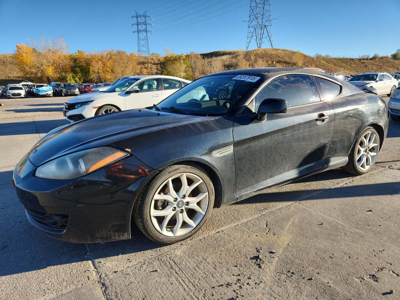 2007 Hyundai Tiburon Gt Черный vin: KMHHN66F37U245828
