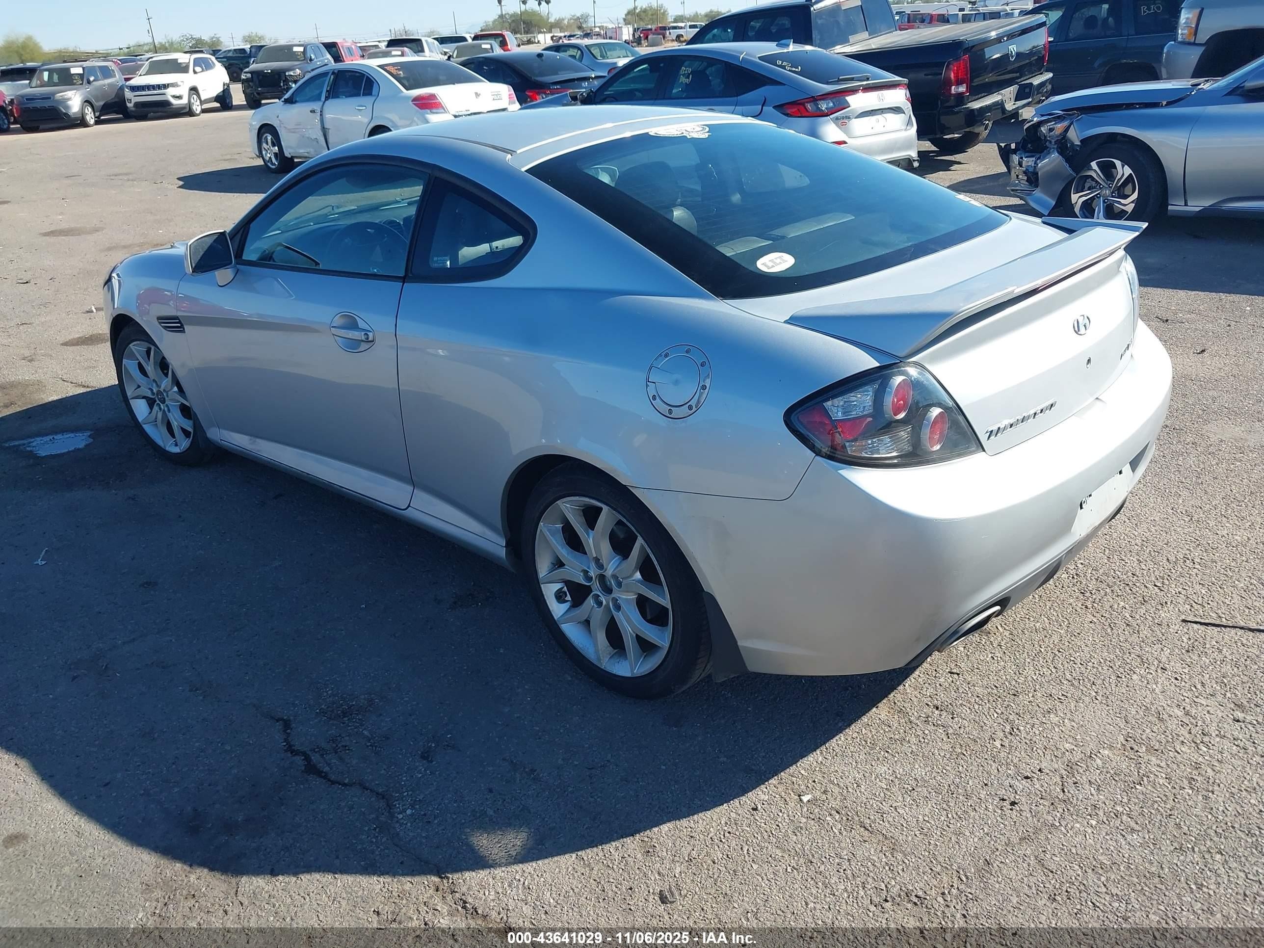 2007 Hyundai Tiburon Gt/gt Limited/se Серебряный vin: KMHHN66F37U249409