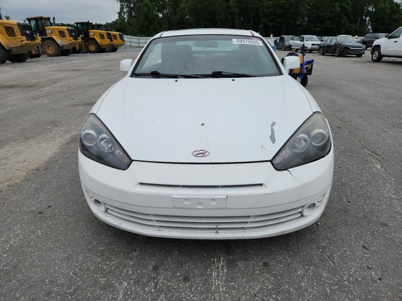 2007 Hyundai Tiburon Gt White vin: KMHHN66F47U249354