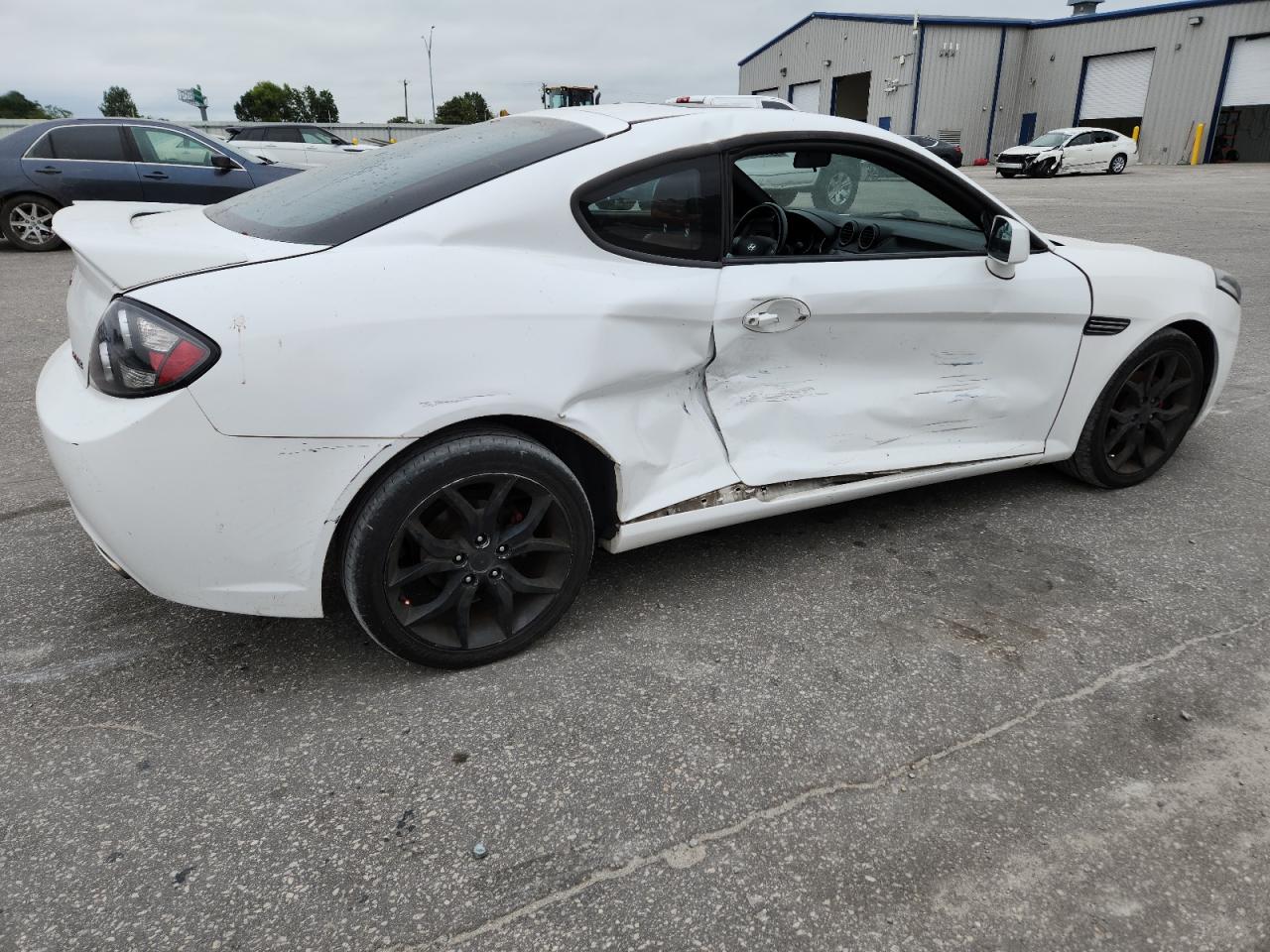 2007 Hyundai Tiburon Gt White vin: KMHHN66F47U249354