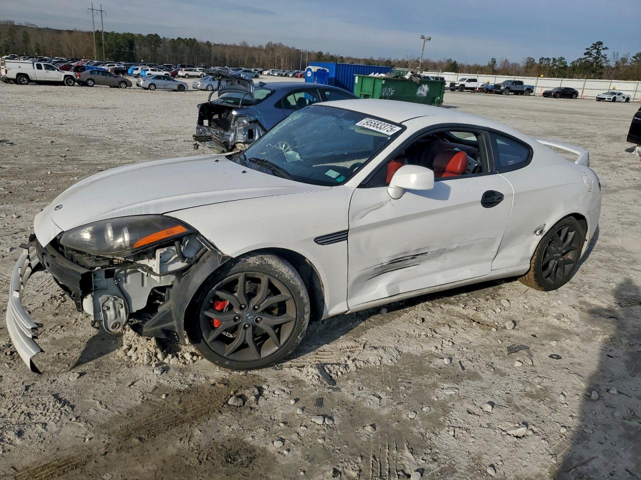 2007 Hyundai Tiburon Gt White vin: KMHHN66F57U238556