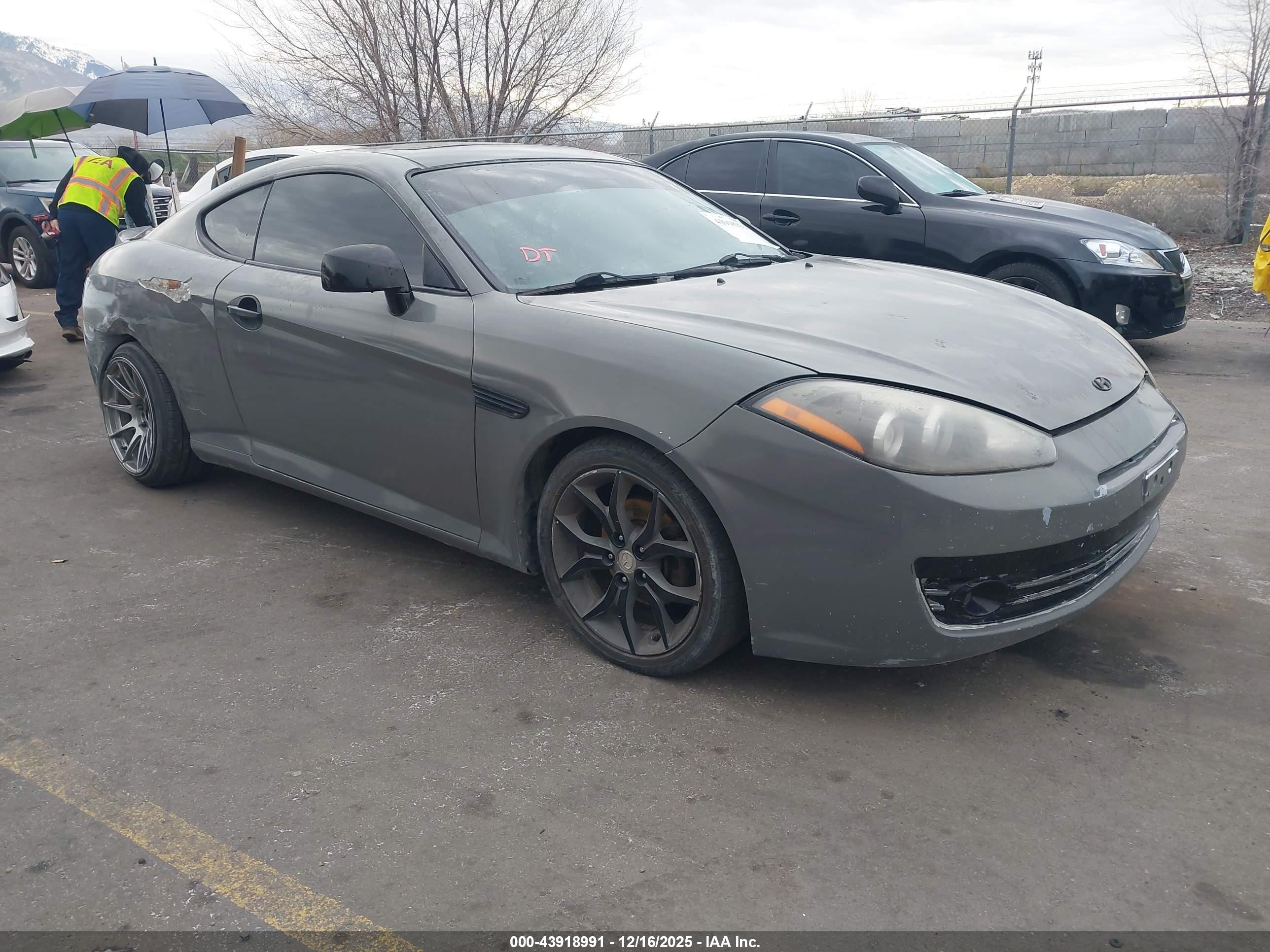 2007 Hyundai Tiburon Gt/gt Limited/se Gray vin: KMHHN66F57U255180
