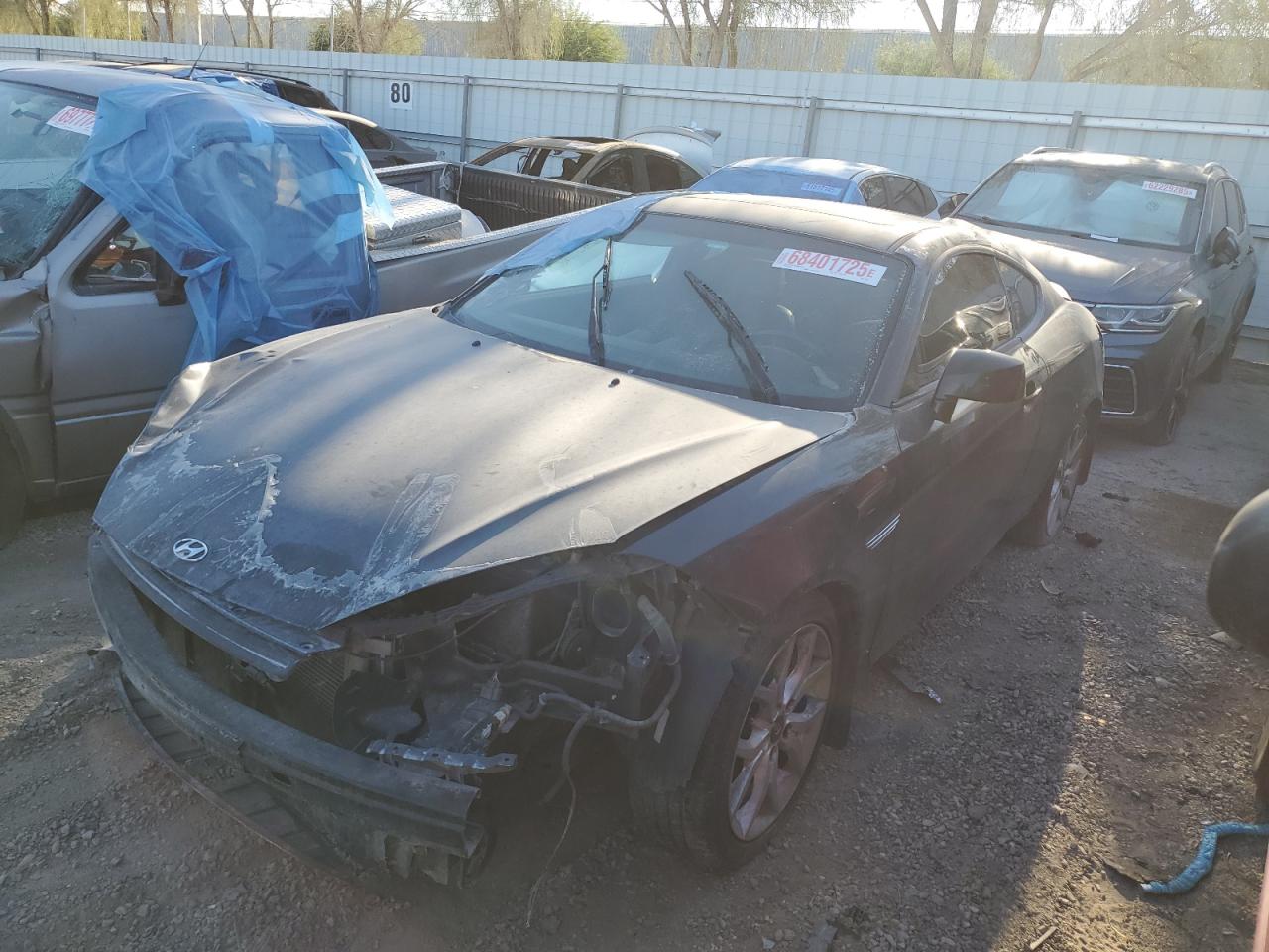 2007 Hyundai Tiburon Gt Black vin: KMHHN66F67U244091