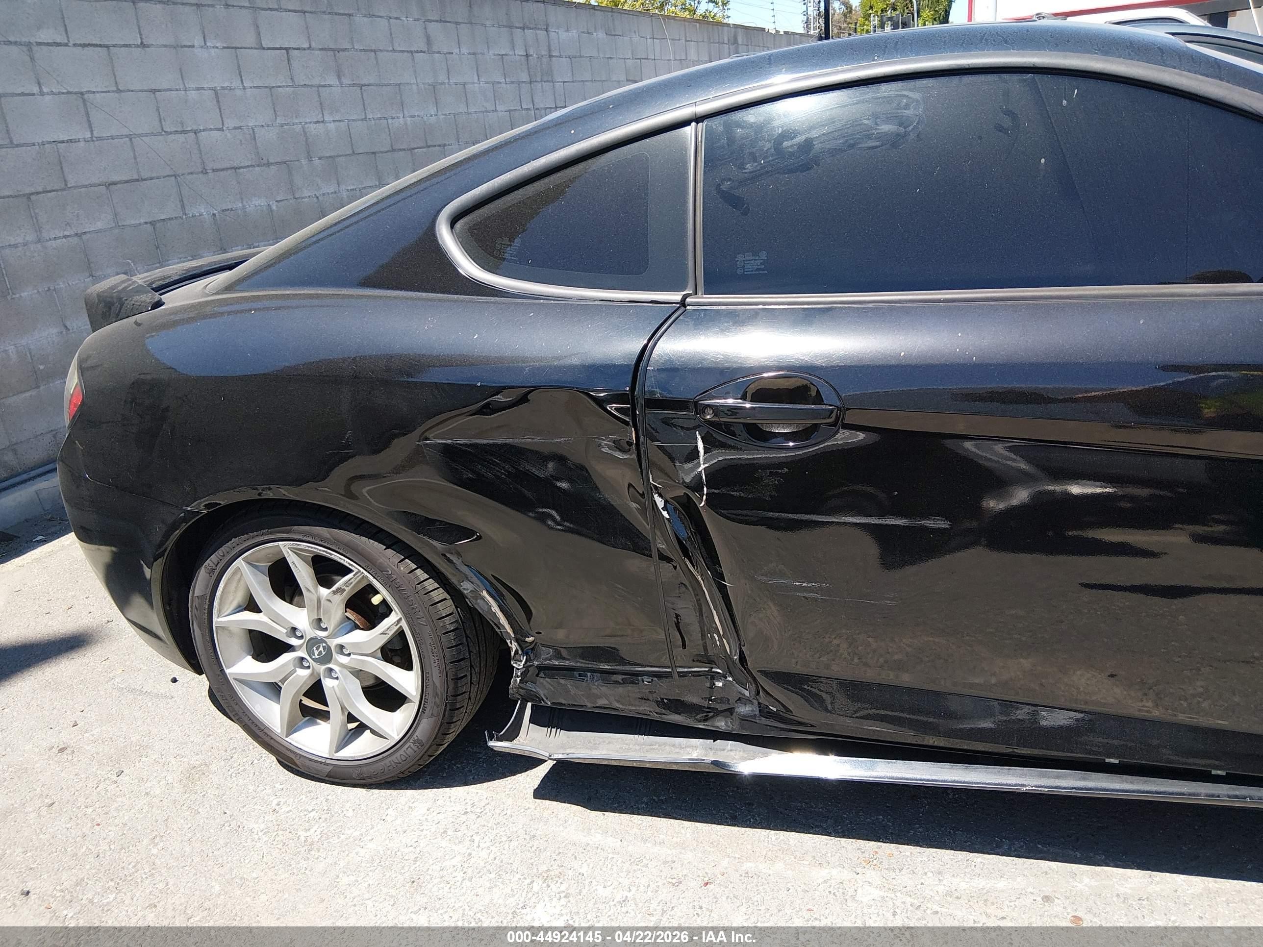 2007 Hyundai Tiburon Gt/gt Limited/se Black vin: KMHHN66F77U236288