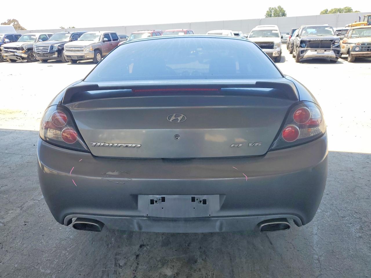 2007 Hyundai Tiburon Gt Gray vin: KMHHN66F77U237425