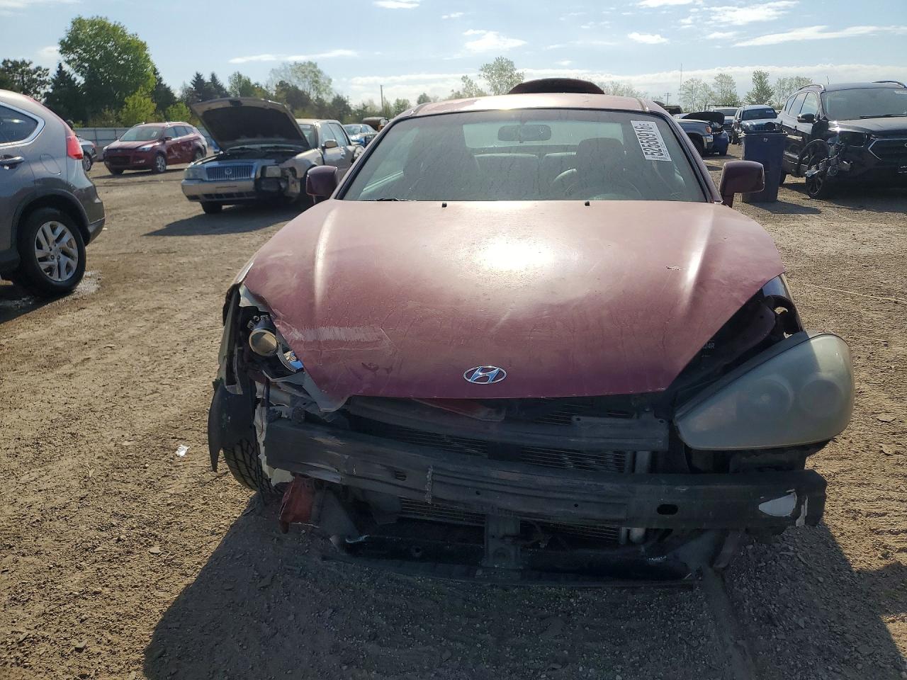 2007 Hyundai Tiburon Gt Red vin: KMHHN66F77U253141