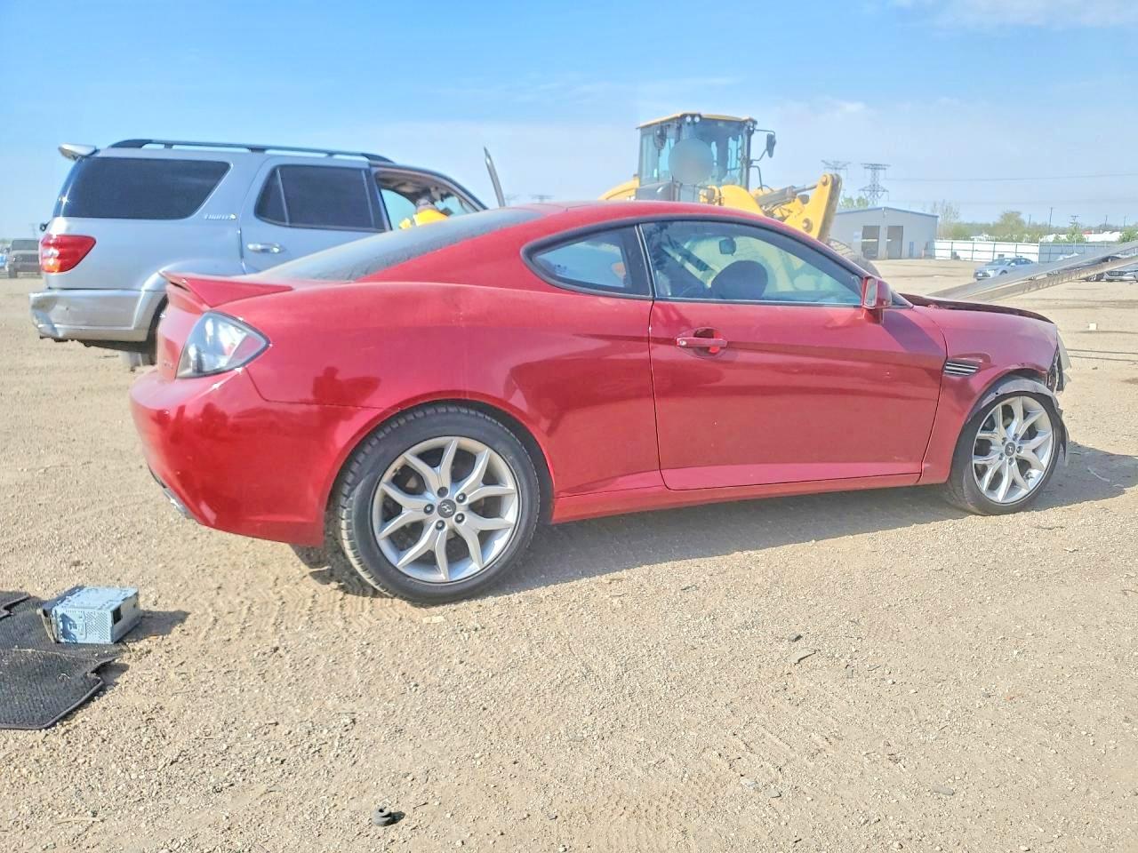 2007 Hyundai Tiburon Gt Red vin: KMHHN66F77U253141
