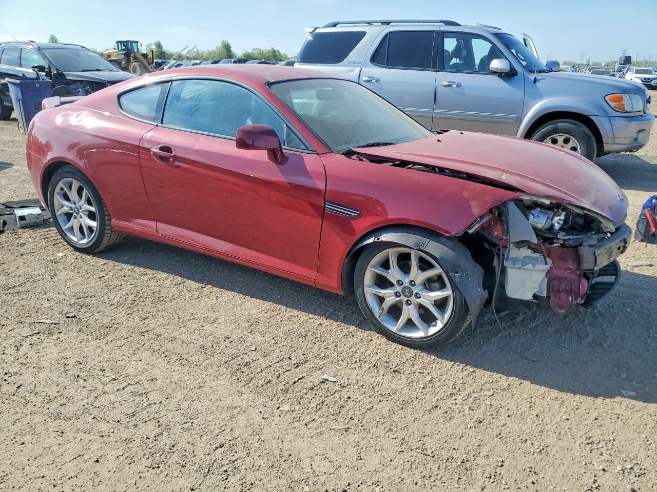 2007 Hyundai Tiburon Gt Red vin: KMHHN66F77U253141