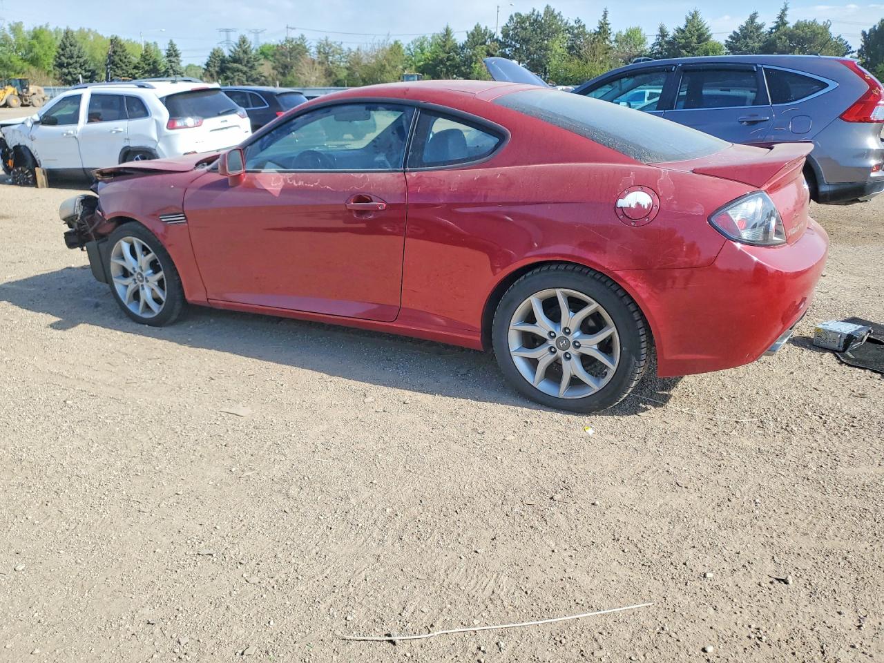 2007 Hyundai Tiburon Gt Red vin: KMHHN66F77U253141