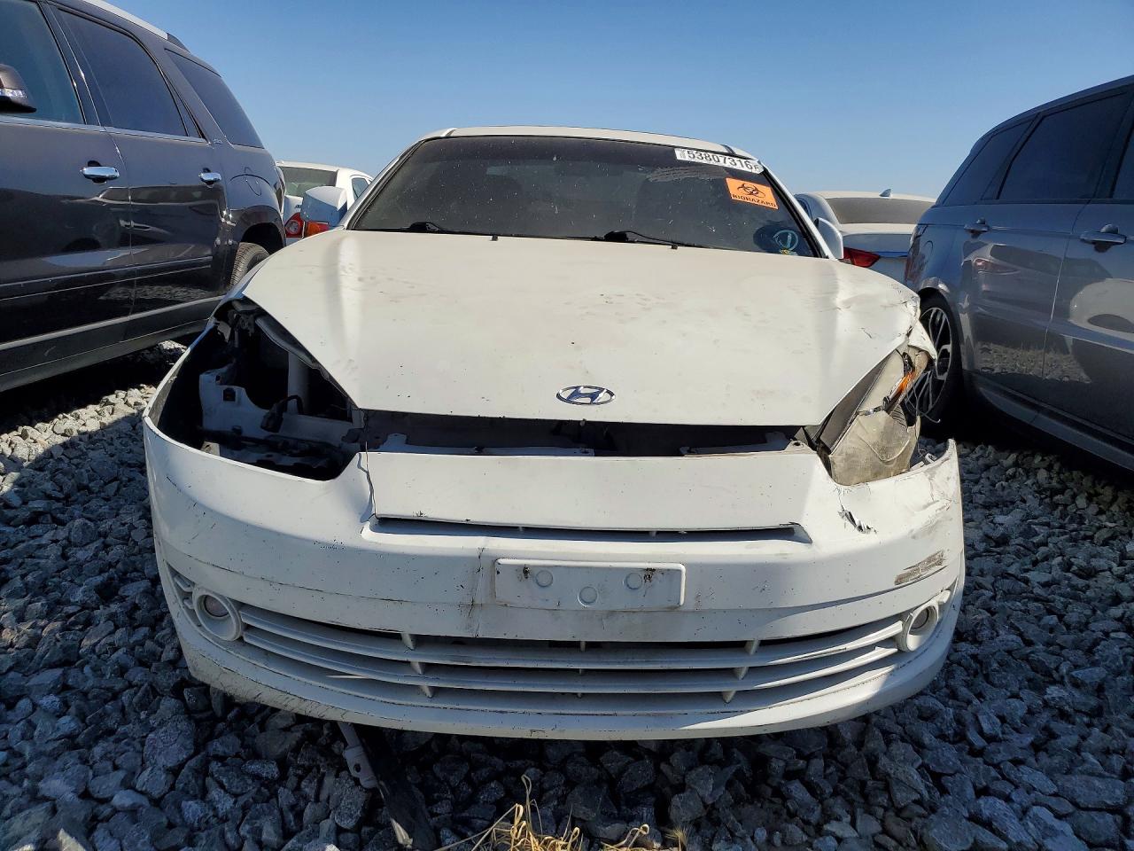 2007 Hyundai Tiburon Gt White vin: KMHHN66F87U258865