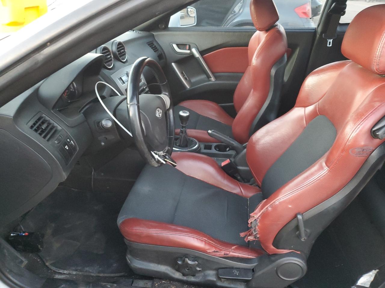 2007 Hyundai Tiburon Gt White vin: KMHHN66F97U254890