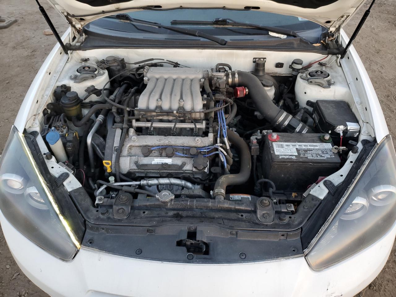 2007 Hyundai Tiburon Gt White vin: KMHHN66F97U254890
