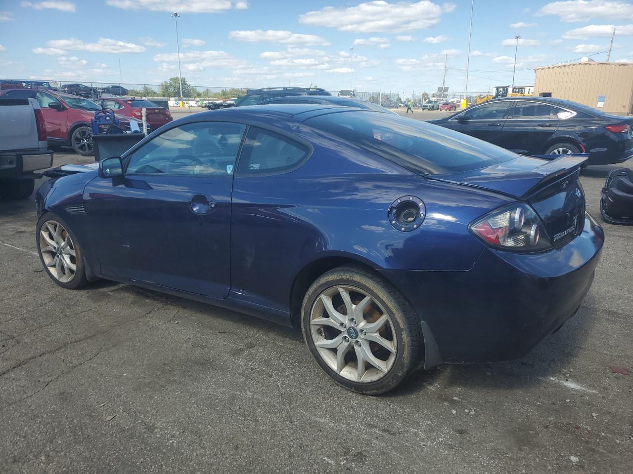 2007 Hyundai Tiburon Gt Blue vin: KMHHN66F97U256039