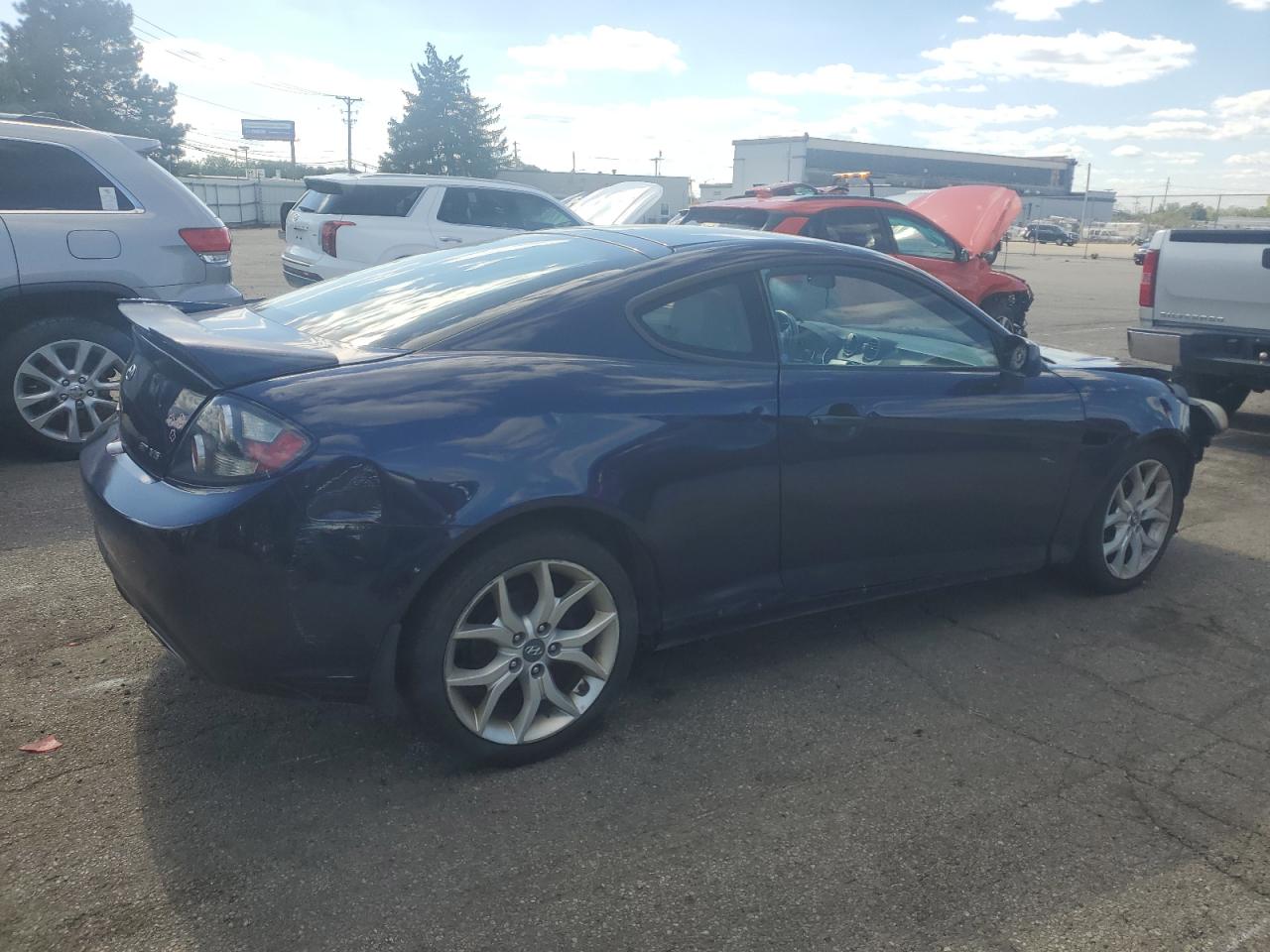 2007 Hyundai Tiburon Gt Blue vin: KMHHN66F97U256039