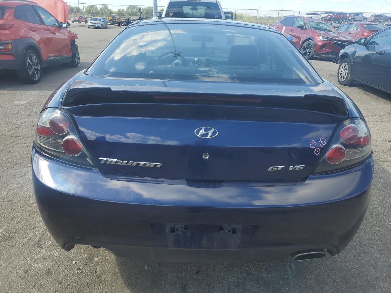 2007 Hyundai Tiburon Gt Blue vin: KMHHN66F97U256039