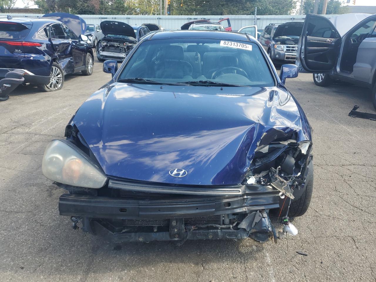 2007 Hyundai Tiburon Gt Blue vin: KMHHN66F97U256039