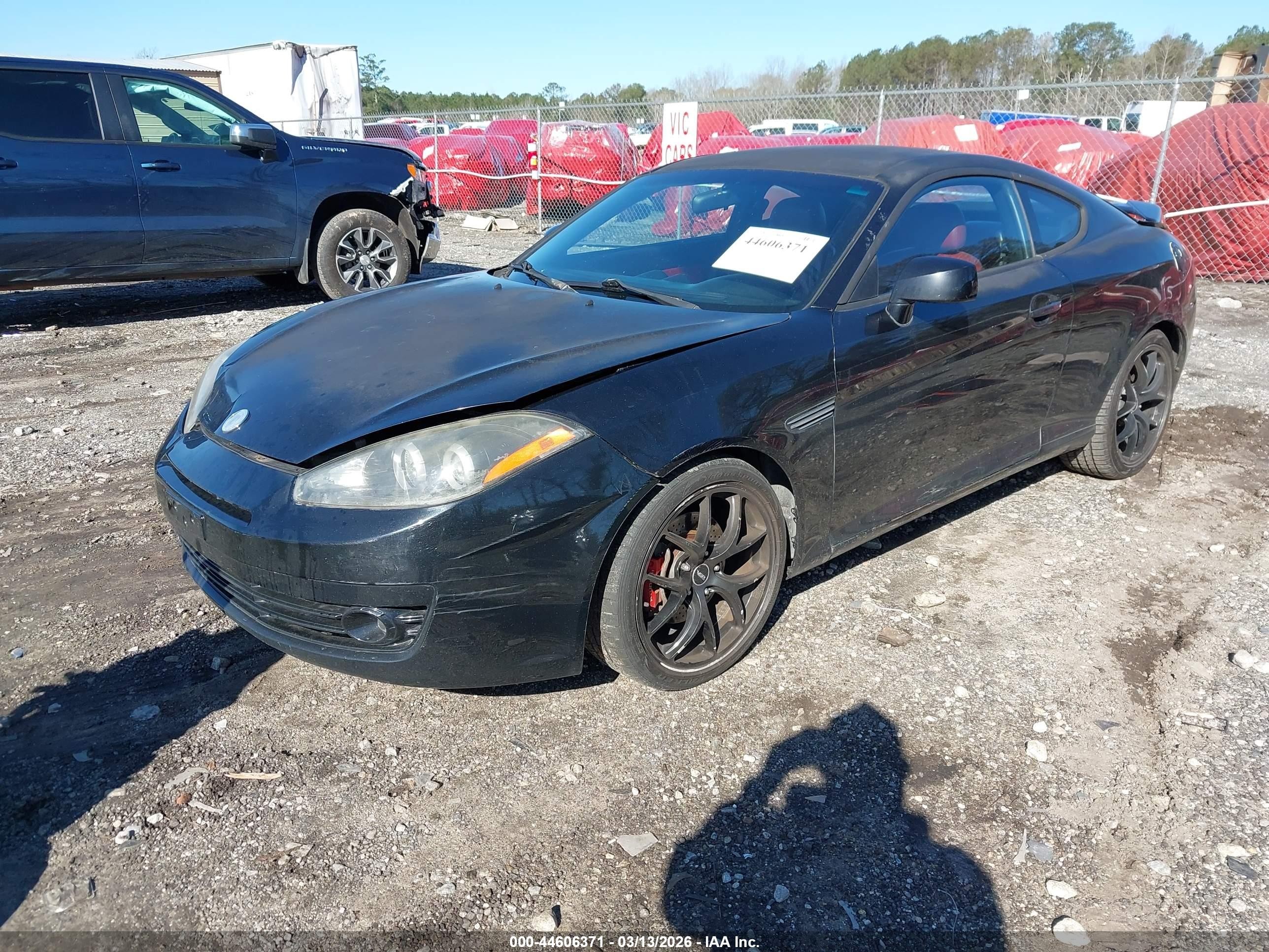 2007 Hyundai Tiburon Gt/gt Limited/se Black vin: KMHHN66F97U259426