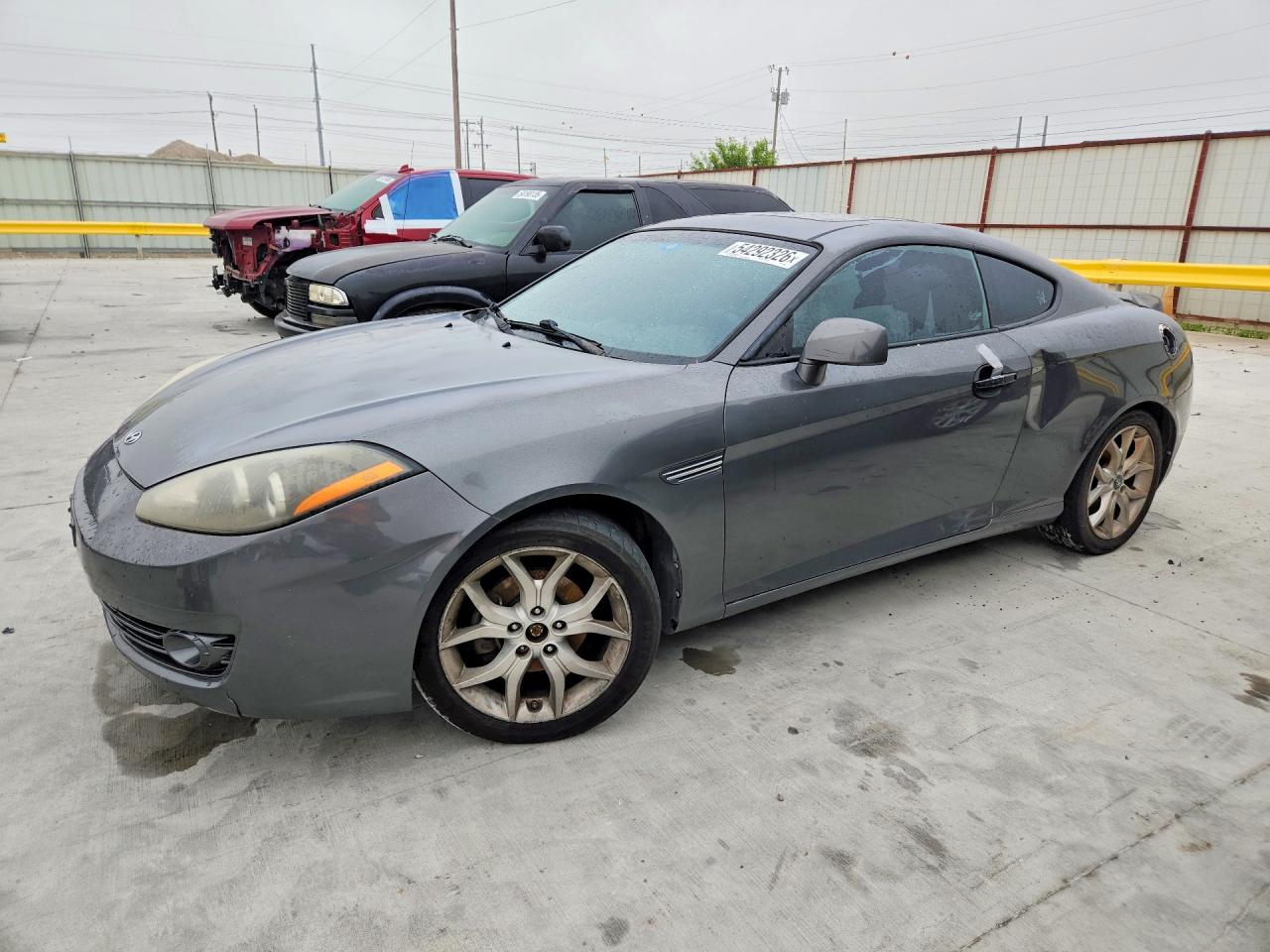 2007 Hyundai Tiburon Gt Серый vin: KMHHN66FX7U259922