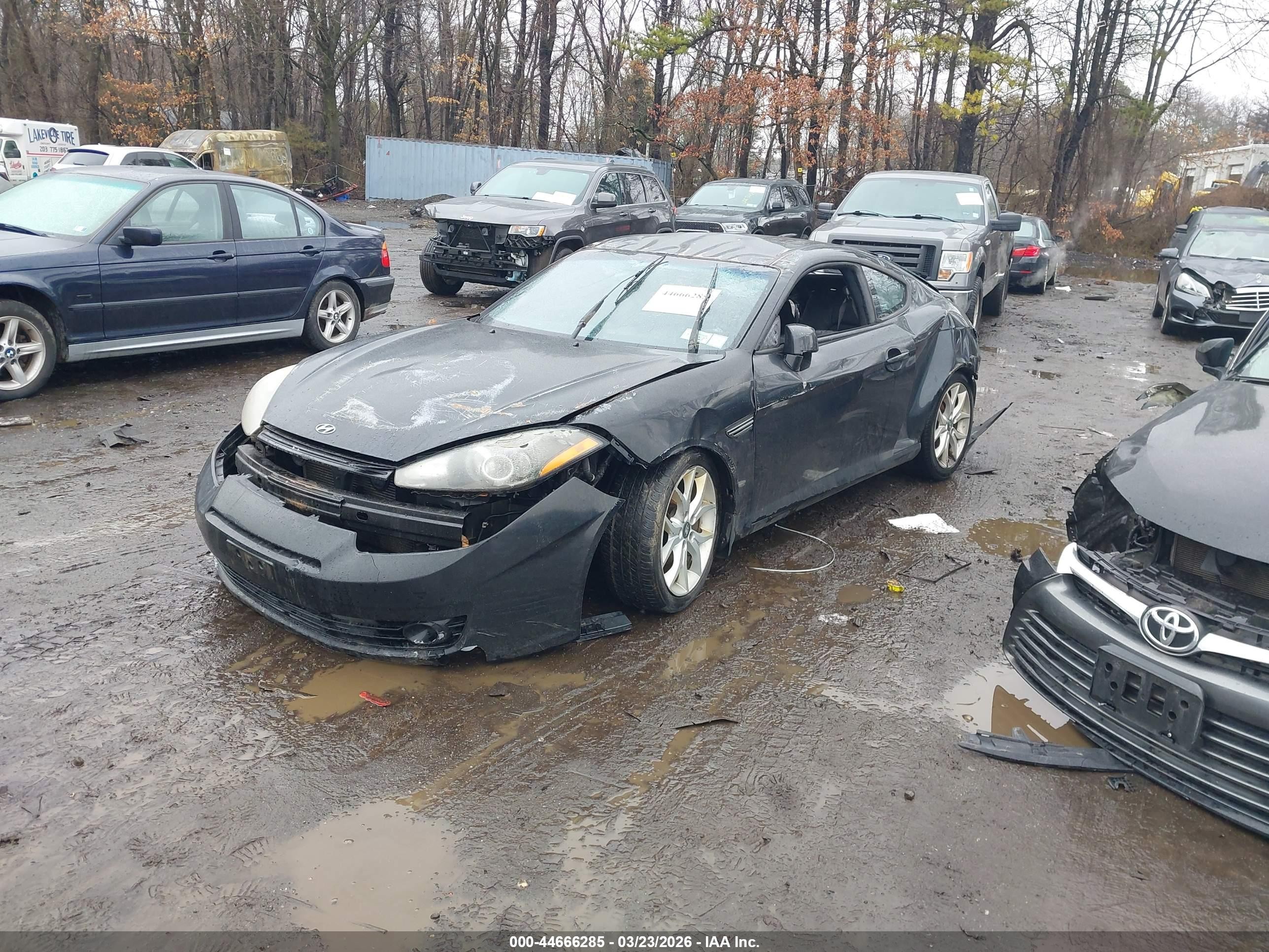 2008 Hyundai Tiburon Gt/gt Limited/se Black vin: KMHHN66FX8U262806